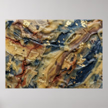 De rivierbedding van oud goud spirituele wandkunst