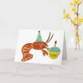 De Rivierkreeften Cupcake van de verjaardag Kaart (Gele Bloem)