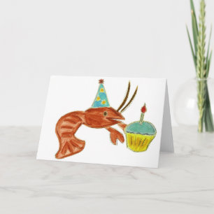 De Rivierkreeften Cupcake van de verjaardag Kaart