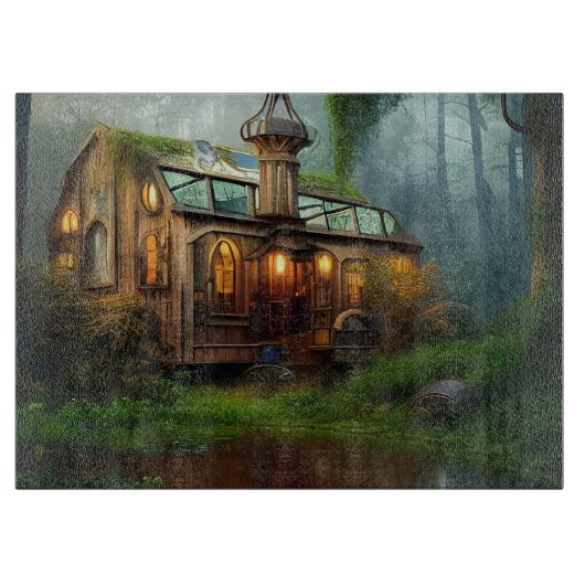 De rivierworkshop | Steampunk Snijplank (Voorkant)