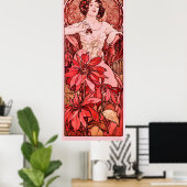 De robijn van Alphonse Mucha Poster (Thuiskantoor)