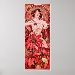 De robijn van Alphonse Mucha Poster