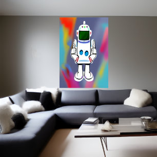 De robot AI Art Poster
