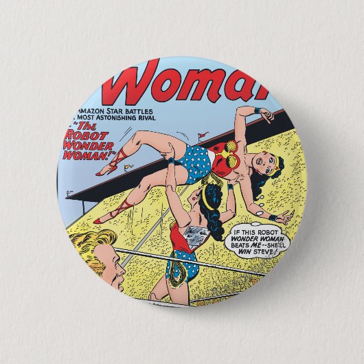 De Robot Wonder Woman Ronde Button 5,7 Cm (Voorkant)
