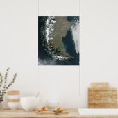 De robuuste, met sneeuwklemmen beklede Andes Poster (Keuken)