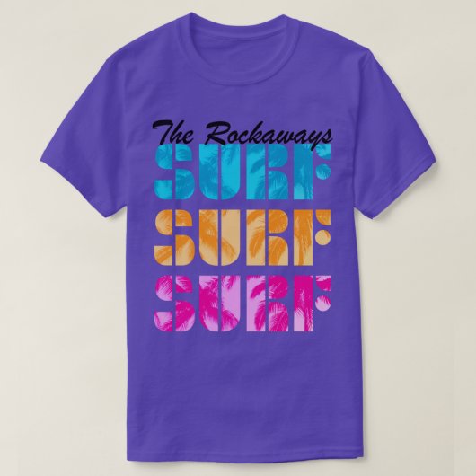 De Rockaways Queens New York bezoekt de Surf tekst T-shirt (Design voorkant)