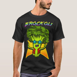 De Rockende Broccoli Groenten Muziek T-shirt