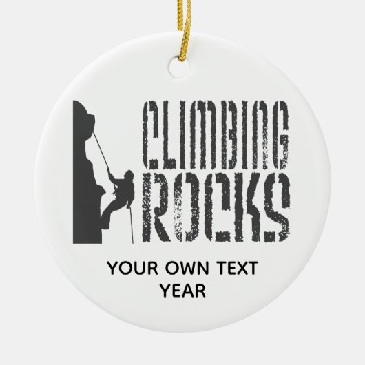 De Rocks Holiday personaliseren Keramisch Ornament (Voorkant)