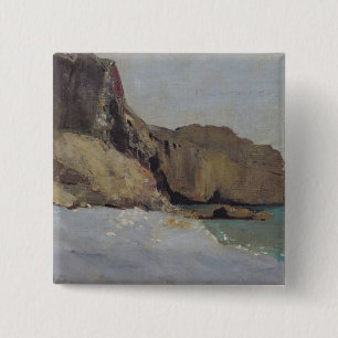 De Rocks in Vallieres, bij Royan Vierkante Button 5,1 Cm