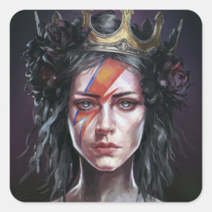 De rockster prinses vierkante sticker