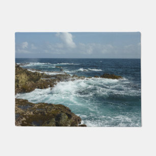 De Rocky Coast and Blue Ocean van Aruba Deurmat