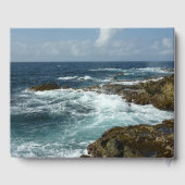 De Rocky Coast and Blue Ocean van Aruba Gastenboek (Achterkant)