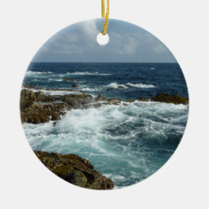 De Rocky Coast and Blue Ocean van Aruba Keramisch Ornament