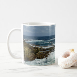 De Rocky Coast and Blue Ocean van Aruba Koffiemok