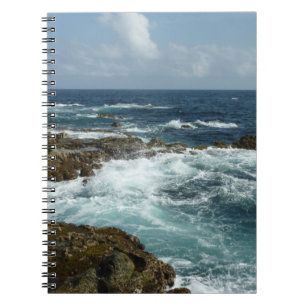 De Rocky Coast and Blue Ocean van Aruba Notitieboek