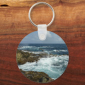 De Rocky Coast and Blue Ocean van Aruba Sleutelhanger (Achterkant)