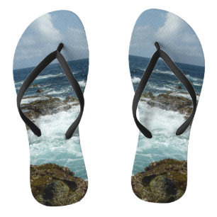 De Rocky Coast and Blue Ocean van Aruba Teenslippers