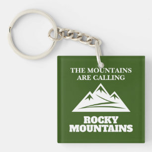 De Rocky Mountains zijn een wandelroute citaat Sleutelhanger