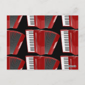 De rode accordeon briefkaart (Achterkant)