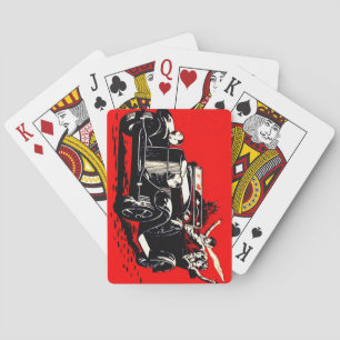 De rode Auto van de Vrouwen van de Ontvoering Pokerkaarten