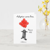 De rode Ballons redden me Notecards Kaart (Gele Bloem)