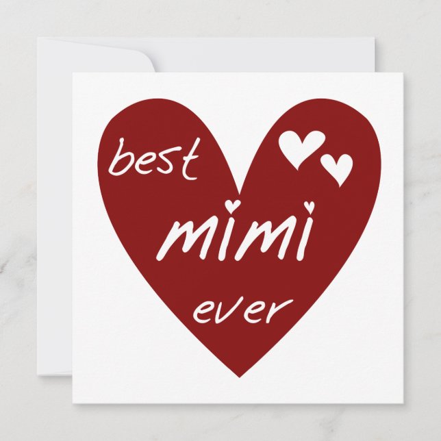 De rode Beste Mimi ooit T-shirts en de Giften van (Voorkant)