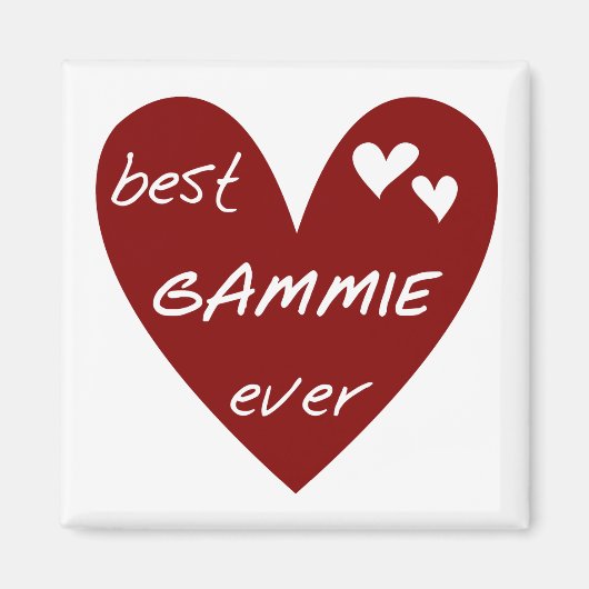 De rode Beste ooit T-shirts Gammie en de Giften Magneet (Voorkant)