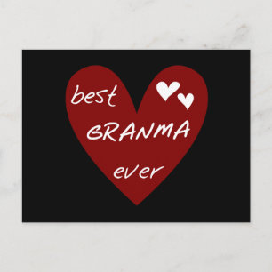 De rode Beste ooit T-shirts Granma en de Giften Briefkaart