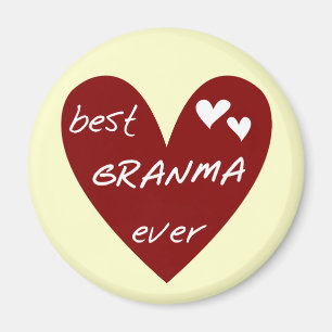 De rode Beste ooit T-shirts Granma en de Giften Magneet