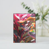 De rode Bladeren van Ti Briefkaart (Staand voorkant)