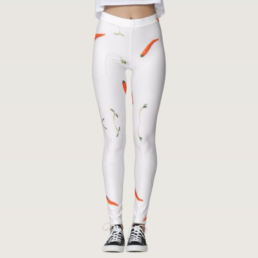 DE RODE CHILI. HET IS HEET! LEGGINGS (Voorkant)