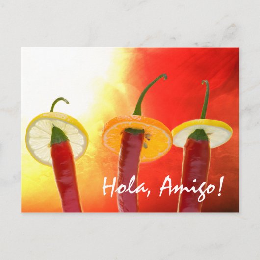 De Rode, De Hete, De Chili Briefkaart (Voorkant)