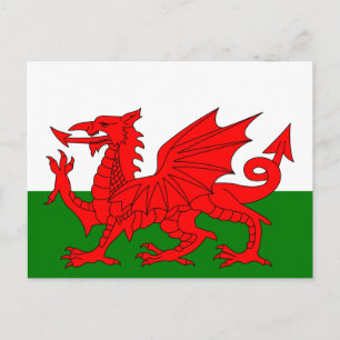 De rode draak (vlag van Wales) Briefkaart