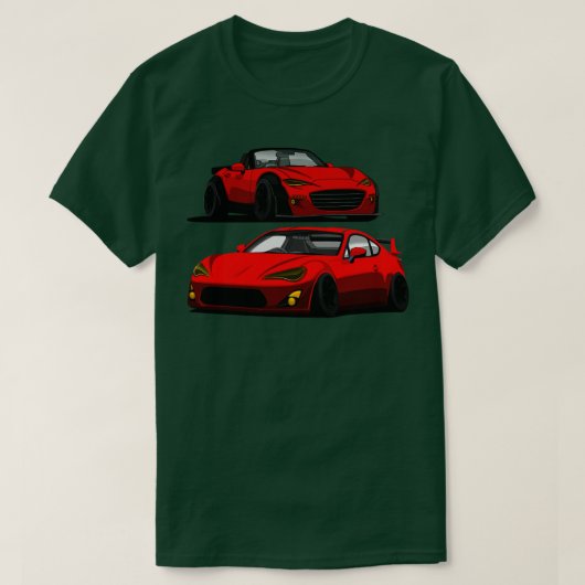 De rode duo t-shirt (Design voorkant)