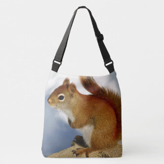 De rode eekhoorn die rondstookt crossbody tas