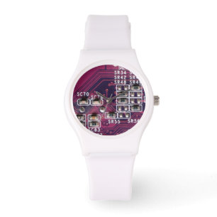 De rode Elektronische Raad van de Kring Horloge