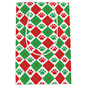 De rode en Groene Druk van de Poot Argyle Medium Cadeauzakje