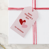 De Rode en Roze Harten Valentijnsdag Custom Cadeaulabel