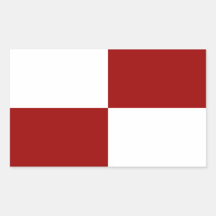 De rode en Witte Stickers van Rechthoeken