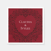 De rode en Zwarte Servetten van het Huwelijk van (Voorkant)