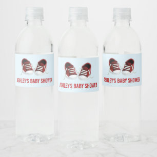 De rode Etiketten van de Fles van het Water van