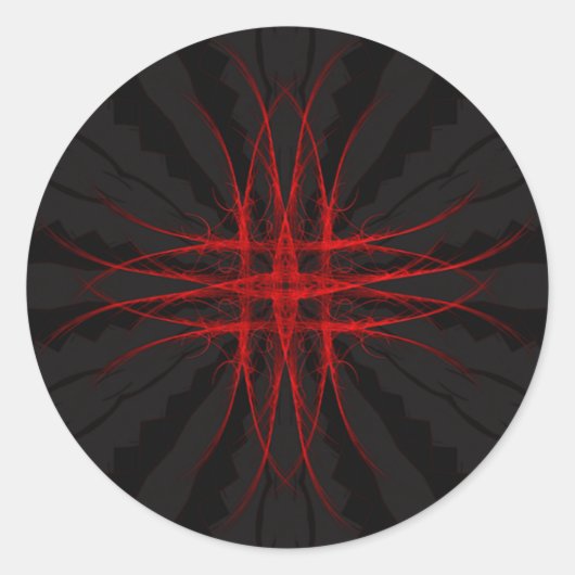 De rode ~ Fractal Sticker (Voorkant)