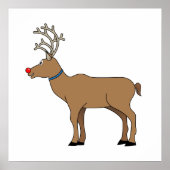 De rode gestreepte rendiersoort poster (Voorkant)