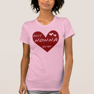 De rode giften van de T-shirts Nonna van het Hart