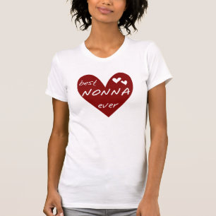 De rode giften van de T-shirts Nonna van het Hart