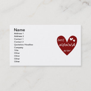 De rode giften van de T-shirts Nonna van het Hart Visitekaartje