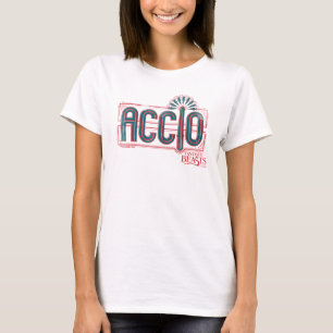 De rode Grafische Werktijd van het Art deco ACCIO T-shirt