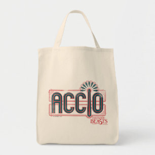 De rode Grafische Werktijd van het Art deco ACCIO Tote Bag
