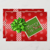 De rode, Groene, Witte Gestreepte Kaart van de (Voorkant / Achterkant)