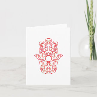 De rode hamsa-Hand van het Overzicht van Kaart
